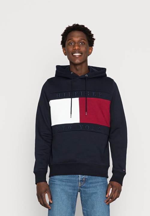 Tommy Hilfiger pánska tmavo modrá mikina Structure