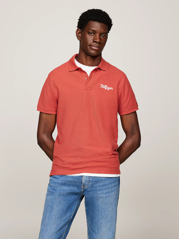 Tommy Hilfiger pánske tehlové polo tričko