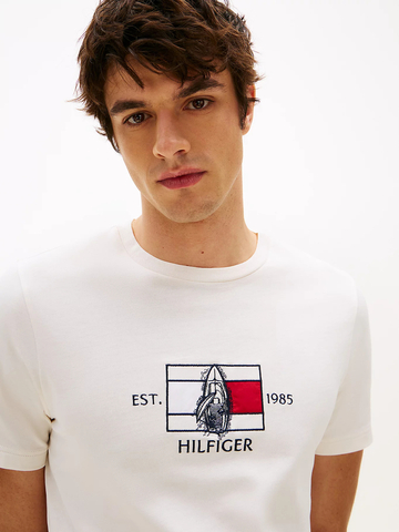 Tommy Hilfiger pánske krémové tričko