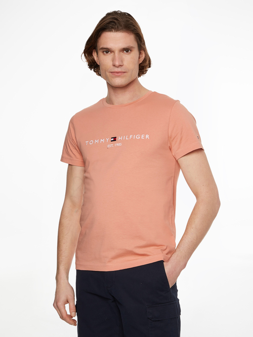 Tommy Hilfiger pánske lososové tričko Logo