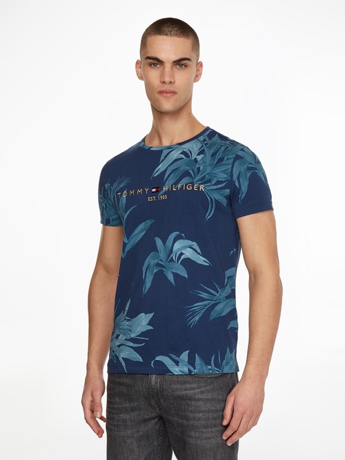 Tommy Hilfiger pánske modré tričko Palm
