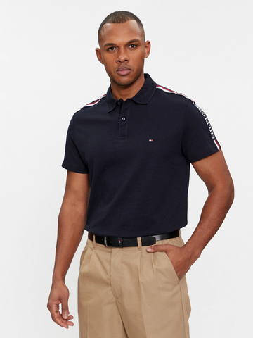 Tommy Hilfiger pánske tmavo modré polo tričko Global