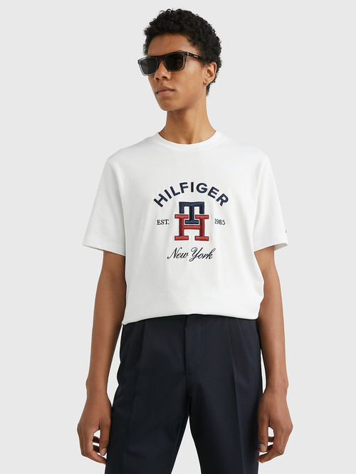 Tommy Hilfiger pánske biele tričko Monogram