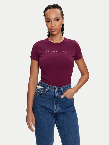 Tommy Jeans dámske vínové tričko 