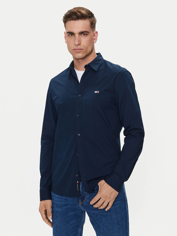 Tommy Jeans pánska tmavo modrá košeľa