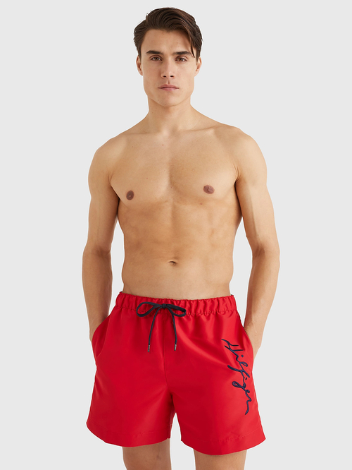 Tommy Hilfiger pánske červené plavky