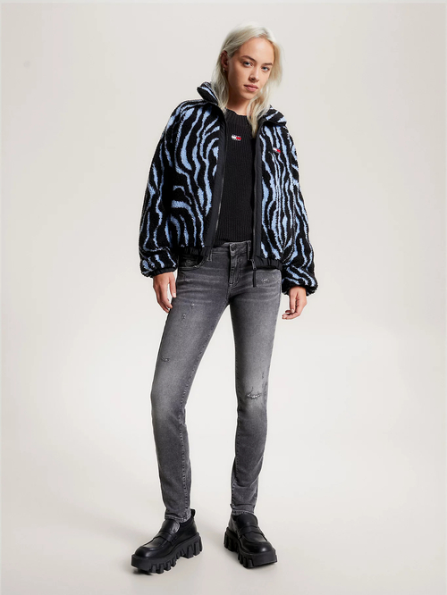 Tommy Jeans dámske šedé džínsy SOPHIE
