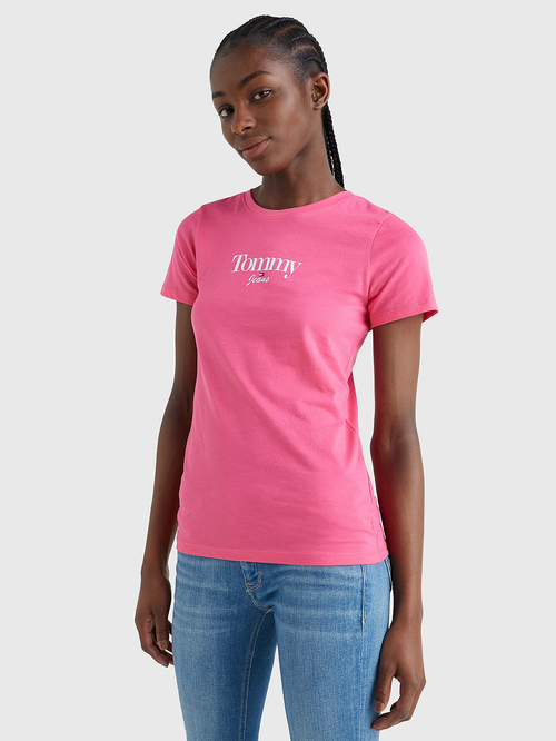 Tommy Jeans dámske ružové tričko