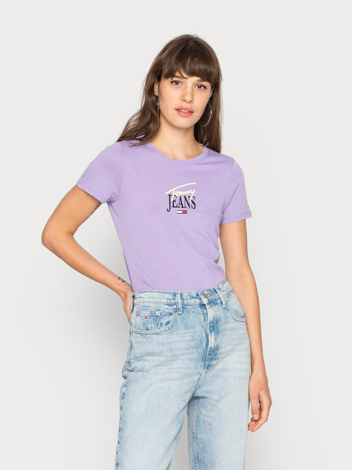 Tommy Jeans dámske svetlo fialové tričko