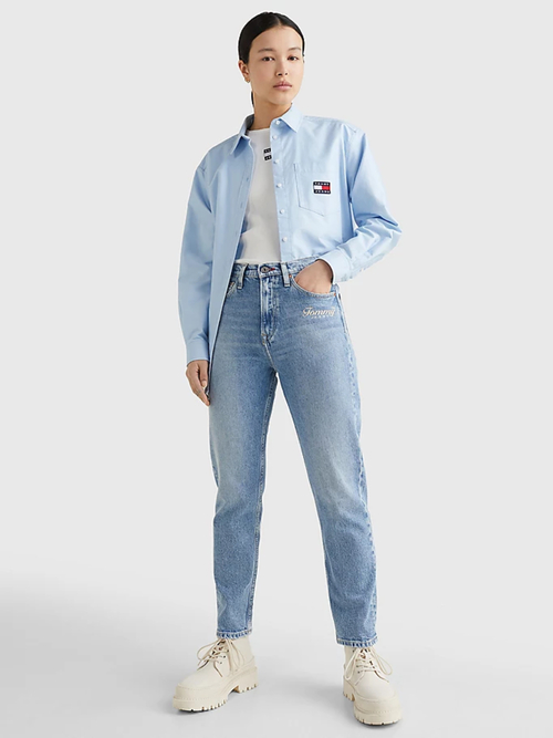 Tommy Jeans dámske svetlomodré džínsy IZZIA