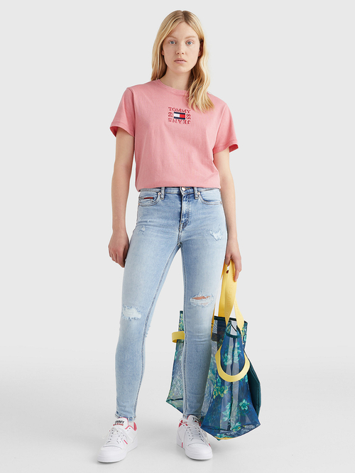 Tommy Jeans dámske svetlomodré džínsy NORA