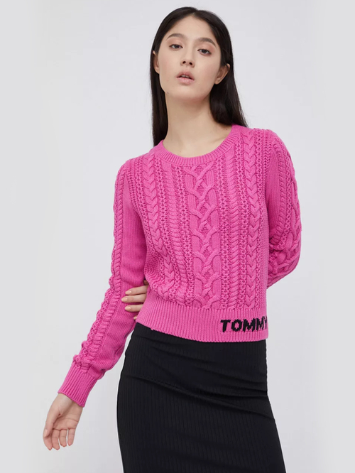 Tommy Jeans dámsky ružový sveter