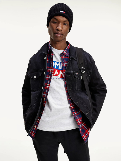 Tommy Jeans pánska čierna džínsová bunda