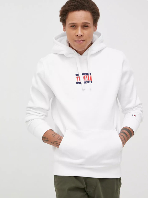 Tommy Jeans pánska biela mikina