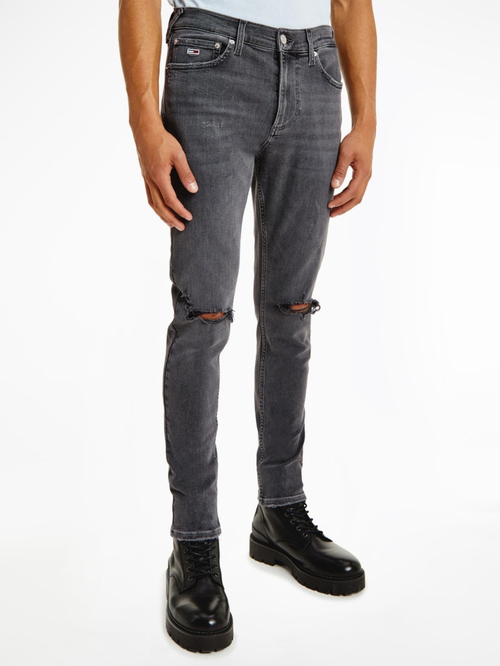 Tommy Jeans pánske šedé džínsy SCANTON