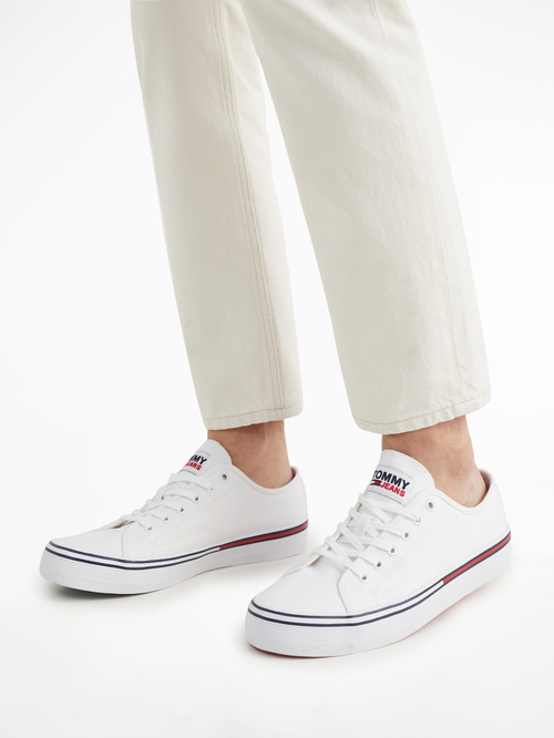 Tommy Jeans pánske biele tenisky
