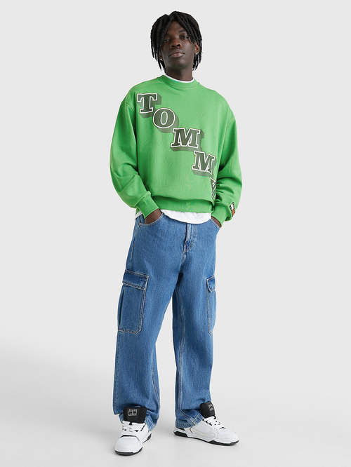 Tommy Jeans pánska zelená mikina