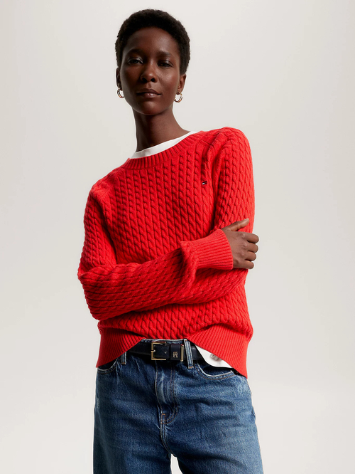Tommy Hilfiger dámsky červený sveter