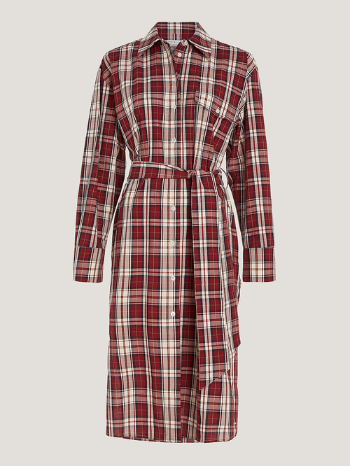 Tommy Hilfiger dámske košeľové šaty so vzorom tartan