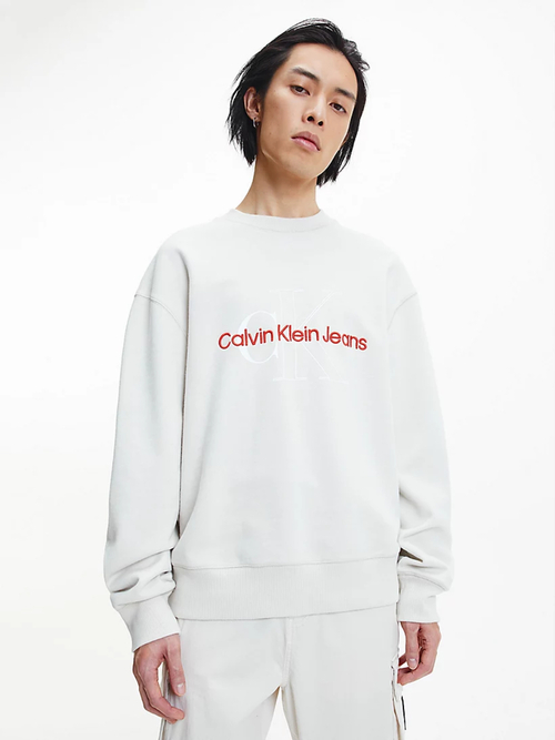 Calvin Klein pánska biela mikina
