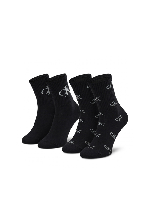 Calvin Klein dámske čierne ponožky 2 pack