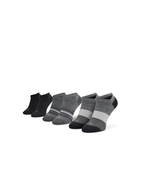 Calvin Klein dámske šedo čierne ponožky 3 pack