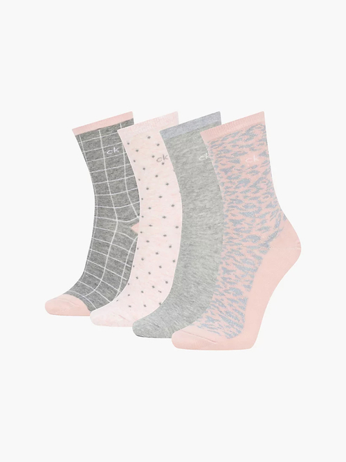 Calvin Klein dámske vzorované ponožky 4 pack