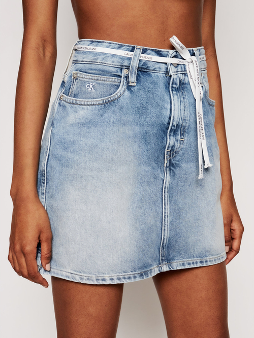 Calvin Klein dámska modrá džínsová sukňa