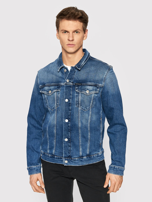 Calvin Klein pánska modrá džínsová bunda