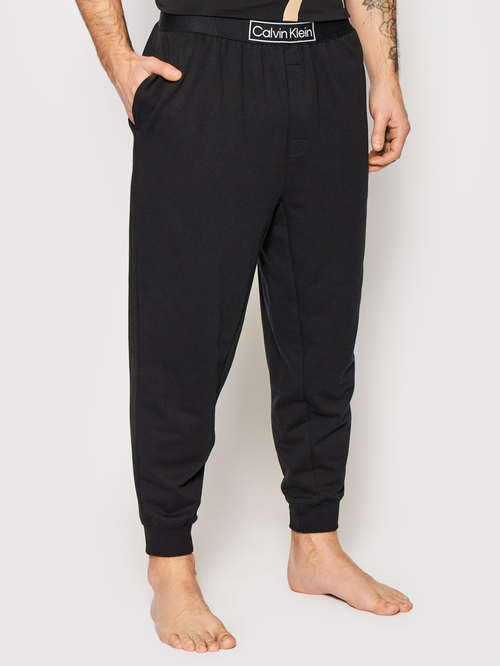 Calvin Klein pánske čierne pyžamové nohavice