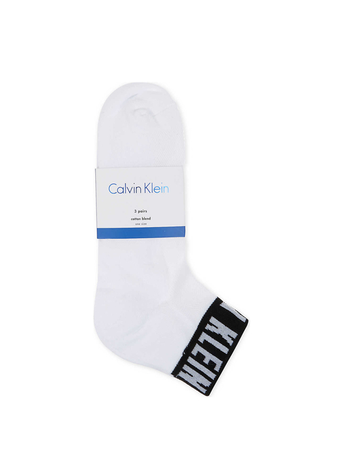 Calvin Klein pánske biele ponožky 3 pack