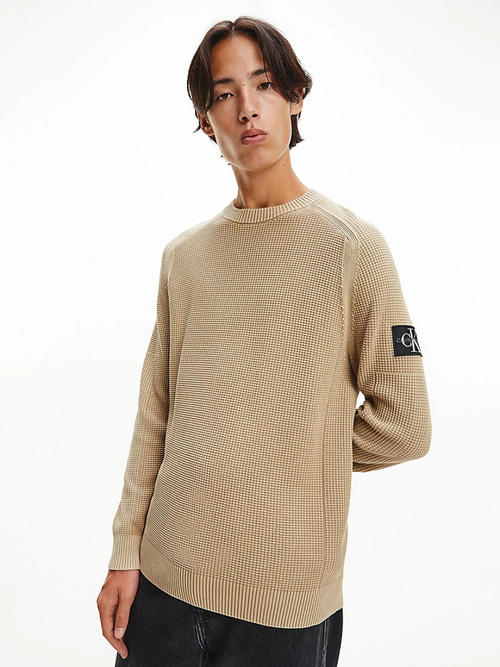 Calvin Klein pánsky béžový sveter