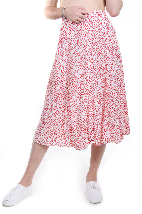 Calvin Klein dámska kvetovaná midi sukňa