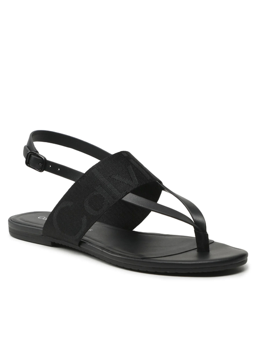 Calvin Klein dámske čierne sandále FLAT SANDAL TOEPOST WEBBING