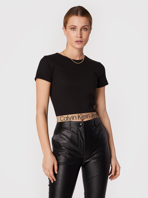 Calvin Klein dámske čierne tričko Logo
