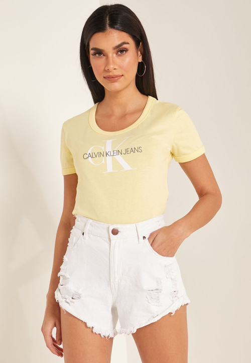 Calvin Klein dámske žlté tričko Baby