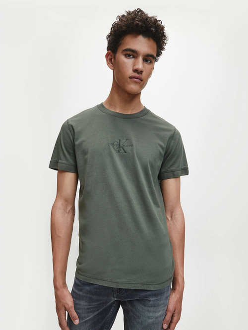 Calvin Klein pánske khaki zelené tričko
