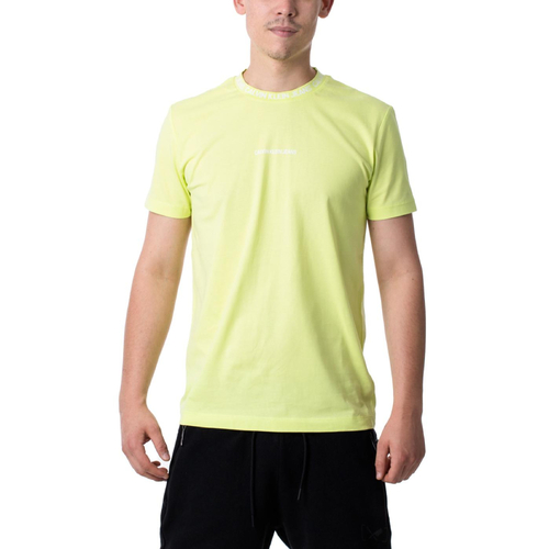Calvin Klein pánske neónovo žlté tričko