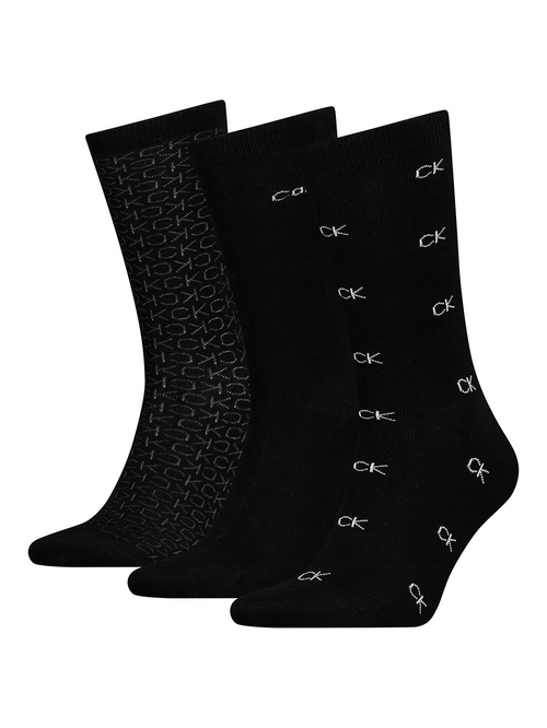 Calvin Klein pánske čierne ponožky 3 pack