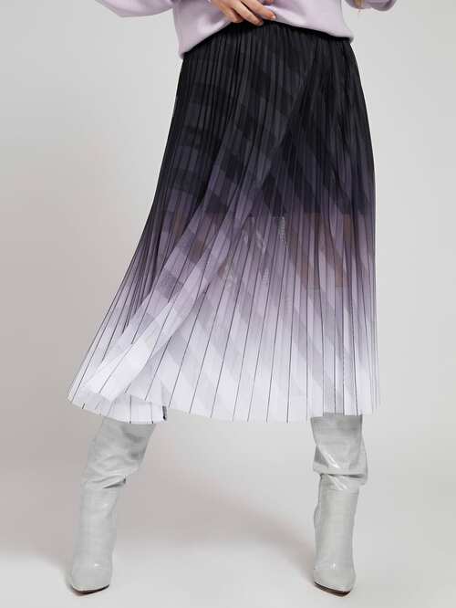 Guess dámska fialová plizovaná sukňa