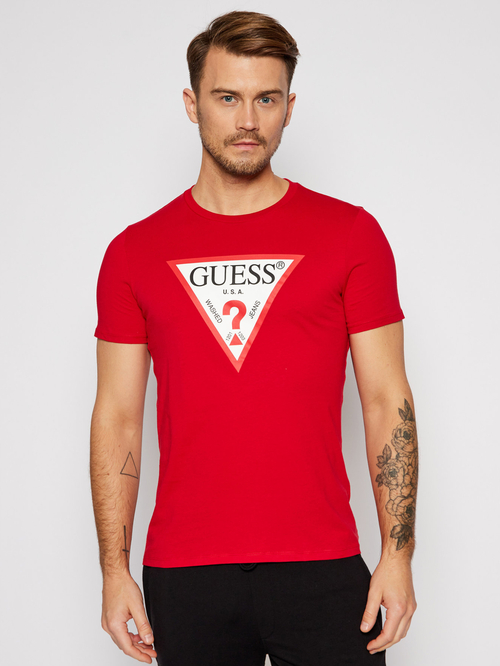 Guess pánske červené tričko