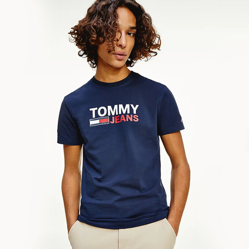 Tommy Jeans pánske modré tričko