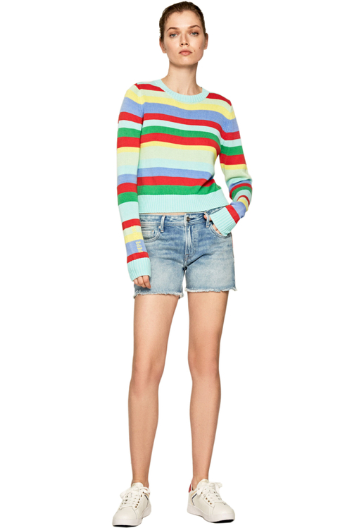 Pepe Jeans dámske džínsové šortky Rainbow