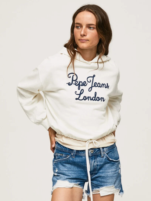 Pepe Jeans dámska krémová mikina