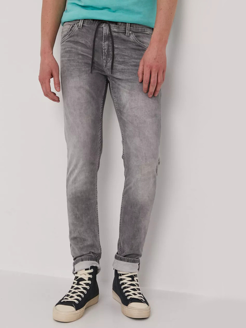 Pepe Jeans pánske sivé džínsy Jagger