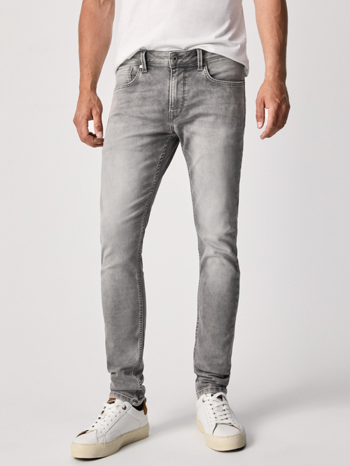 Pepe Jeans pánske šedé džínsy Finsbury