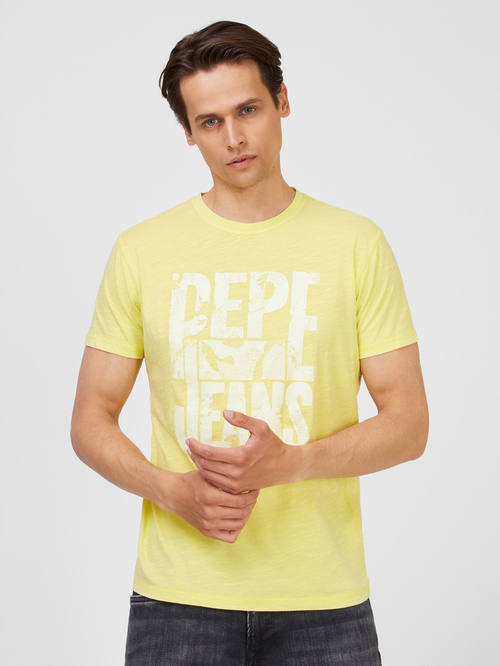 Pepe Jeans pánske žlté tričko Milo