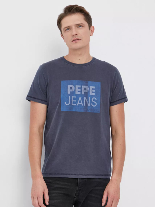 Pepe Jeans pánske modré tričko Rafer