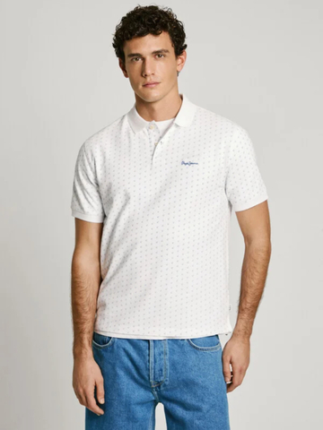 Pepe Jeans pánske biele polo tričko
