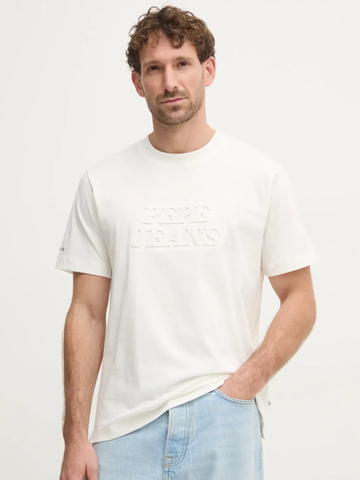 Pepe Jeans pánske biele tričko Darius